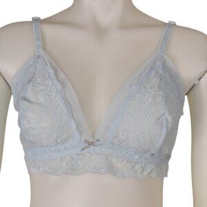 La Vie en Rose Blue Lace Wireless Bralette XL Bra